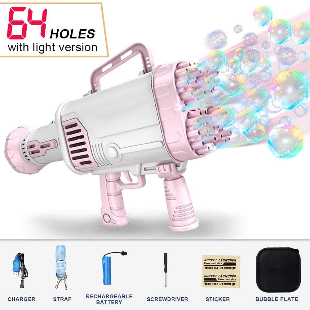 64-Holes Gatling Bubble Guns For Kids 64-Holes Gatling Bubble Guns For Kids
